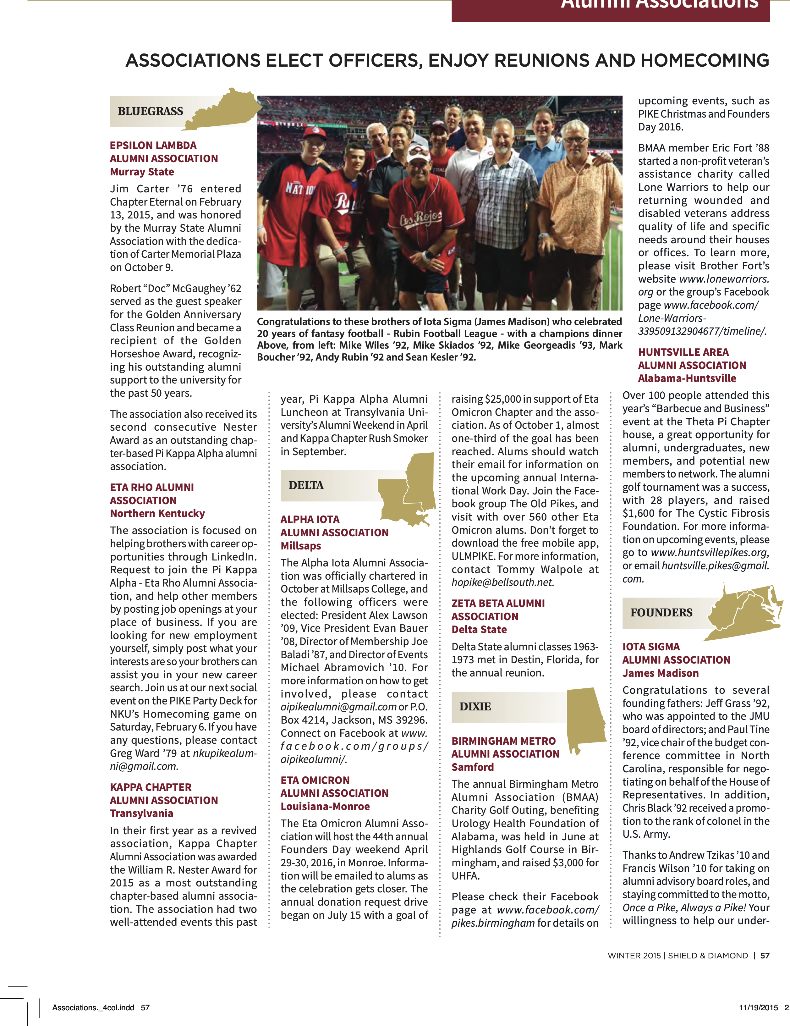 Alumni Associations, Winter 2015